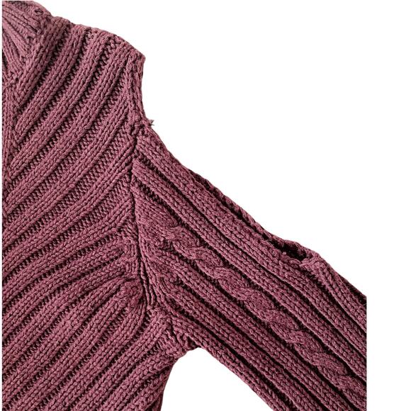 Jessica Simpson Purple Knit Cut Out Sleeve Sweater Womens Size Small - Picture 3 of 8